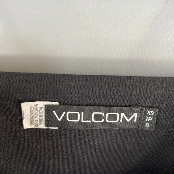 VOLCOM Playa Maxi Dress Open Back Black White Print Fit Bodice Beachy Boho XS - Picture 8 of 11